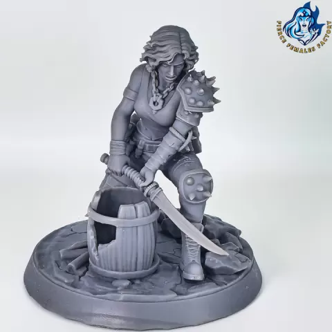 Wasteland Ladies – Post-Apocalyptic Female Warriors | 32mm & 75mm STL Miniatures [Personal] by Sol Invictus Factory