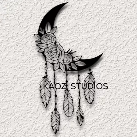 moon dream catcher wall art dreamcatcher wall decor fantasy spiritual decoration