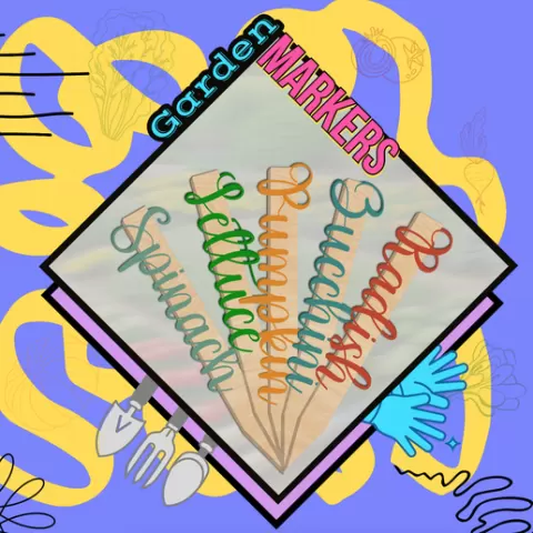 Garden markers five pack
