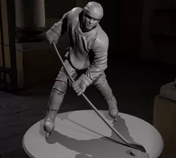 Hockey player figure STL, ready for 3D printing, Movie Characters , Games, Figures , Diorama 3D