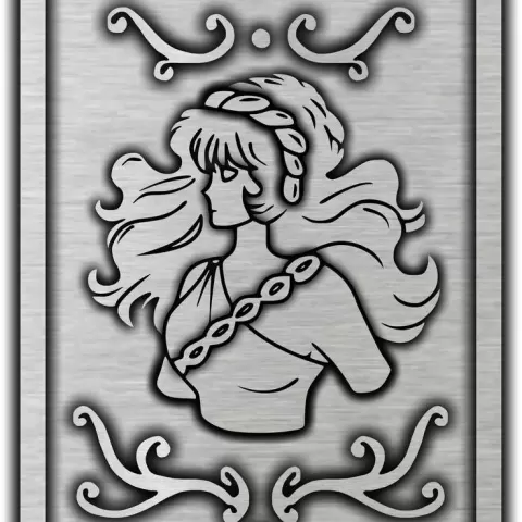 "Collar Saint Seiya - Andrómeda Dog Tag STL (Fan Art Impresi - Alan Rey