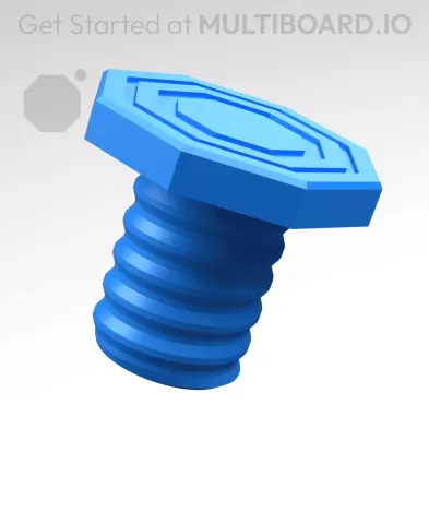 18 mm Mid Thread, Flat Head, Bolt