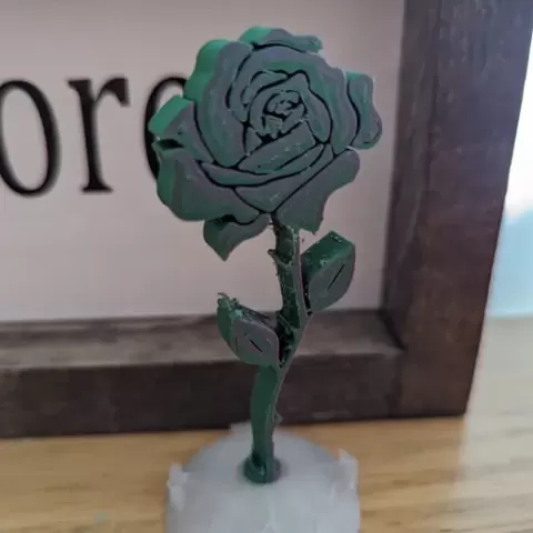 Easy-to-Print Standing Rose