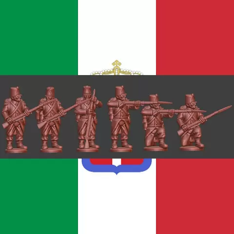 28mm Risorgimento Piedmont Line inf grenadiers 1848-61 skirmishing by MC Miniatures