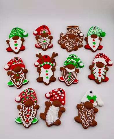 Gingerbread Cookie Ornament Set