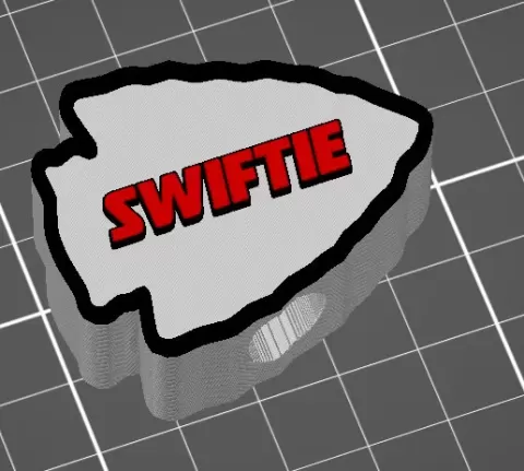 Superbowl Football Arrowhead Tomahawk Swiftie Inspired Straw Topper STL 3D Print File 11mm Straw Width / Fits Popular 40 oz Tumblers
