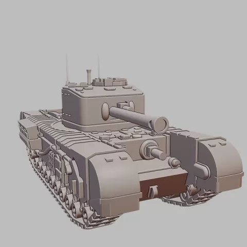 Churchill Mk VII Infantry Tank – WWII British Heavy Tank (3D Printable) by Siddique