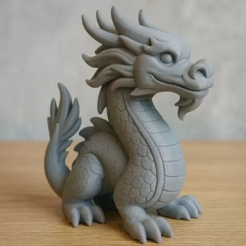 Cute Baby Dragon 3D Model – Stylized Fantasy Creature STL for 3D Printing | Desk Decor & Collectible Figure