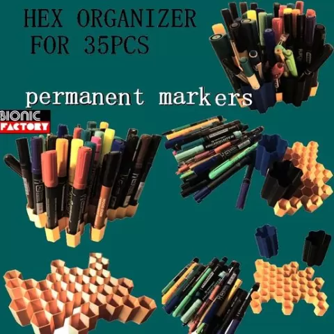 HEX ORGANIZER FOR 35PCS permanent markers