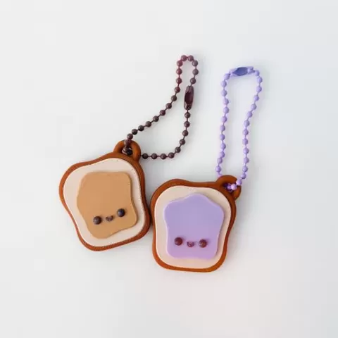 Peanut Butter and Jam Keychain