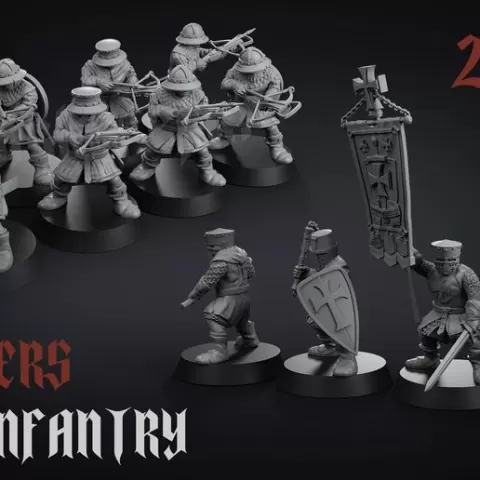 CRUSADERS 28MM HEAVY INFANTRY PACK