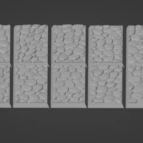 25x50mm rectangle cobblestone bases