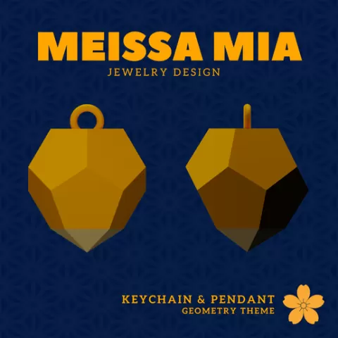 58. Augmented Dodecahedron Earring – 29. Johnson Solids Necklace and Earring - Girl's Fashion Accessories