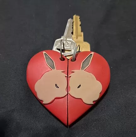 Eevee Heart Keychain