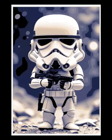 A storming little warrior - Imperial little Stormtrooper Fan Art for Star Wars
