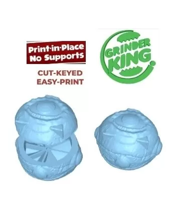 GRINDER GRINDER STONE HORUS EYE CRUSHER XXL GRINDERKING 100X95X65 MM -READY TO PRINT - PRINTING ON SITE-PRINTING WITHOUT SUPPORTS - EASY PRINT- FDM SLA