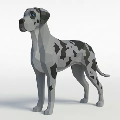 Low Poly Great Dane