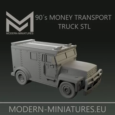 Old 90´s Money Transport Truck / Cash Truck by Modern-Miniatures.eu