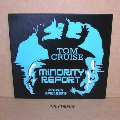 Minority Report, Tom Cruise, actor, protagonist, movie, police, action, poster, sign 3D Printing