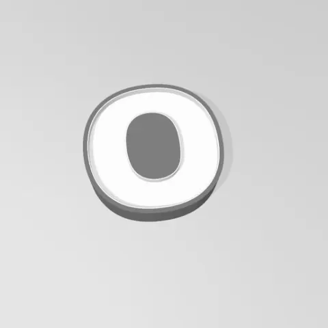 INITIAL O FOR 3D LAMP