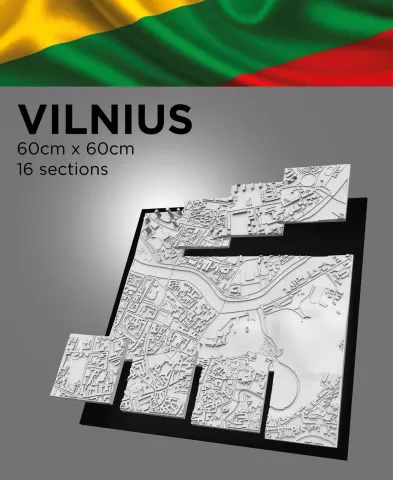 VILNIUS, Skyline 3d map