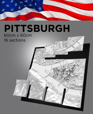 PITTSBURGH, Skyline 3d map