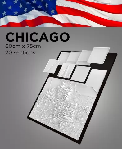 CHICAGO, Skyline 3D map