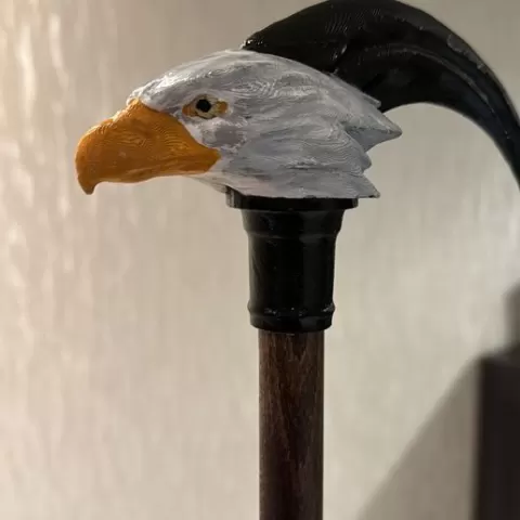 Eagle cane knob