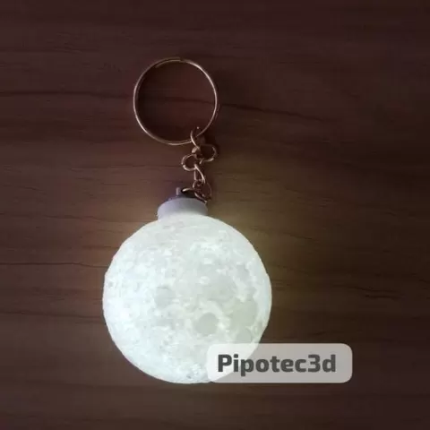 mini moon keychain led