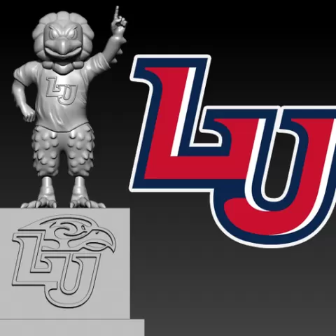 NCAA - Liberty Flames football mascot statue - American football