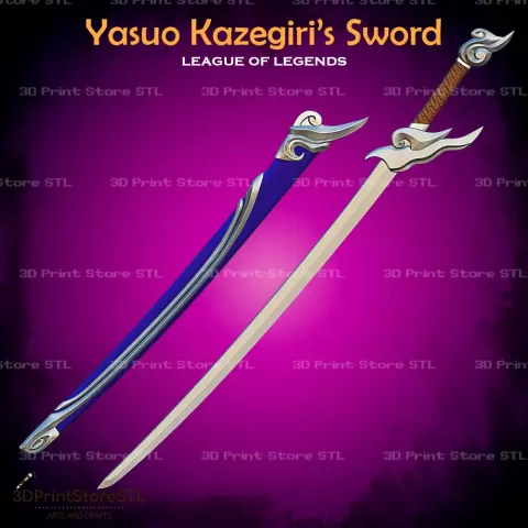 Yasuo Kazegiri Sword Cosplay League Of Legends - STL File - 3D Print Store STL