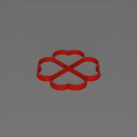 cookie cutter 4 hearts 45mm - JP3DStudio