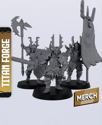 Mor-Zhal Knights on Foot - With Free Dragon - 5e DnD Inspired for RPG and Wargamers