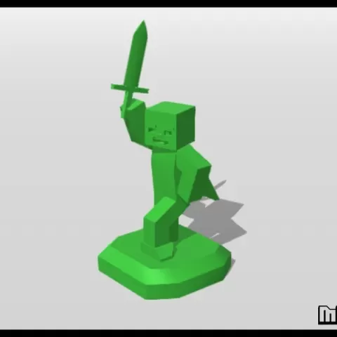 Steve minecraft sculpture
