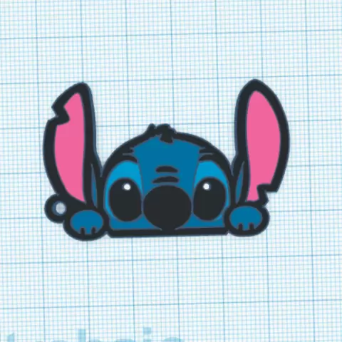 Stitch keychain per layer