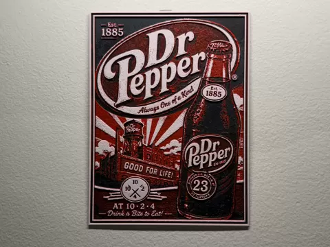 Dr Pepper Poster Style HueForge