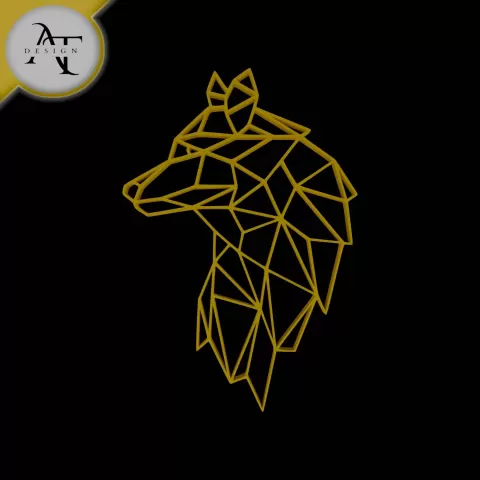 Wolf - Geometric - 2D Wall Art Decor - Apex Trace