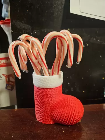 xmas knitted stocking cup .stl