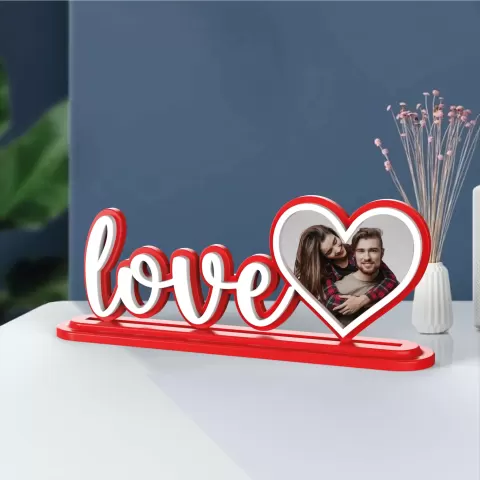 Love Photo Frame, Valentine’s Day Gifts, Heart-Shaped Photo - Woow Concept 3D