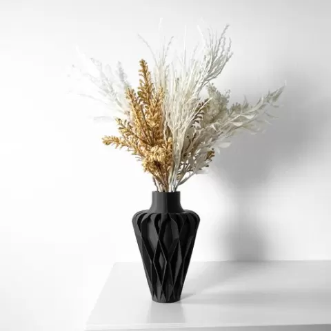 The Lunor Vase, Modern and Unique Home Decor for Dried and Preserved Flower Arrangement | STL File