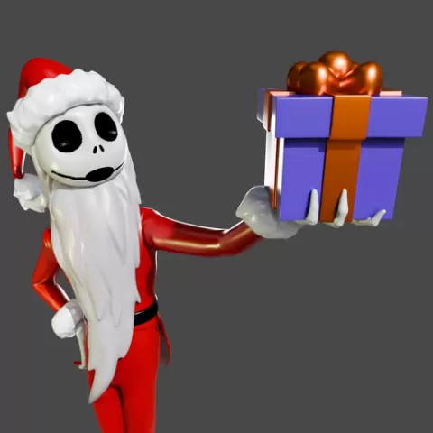 Jack Skellignton Santa's costume
