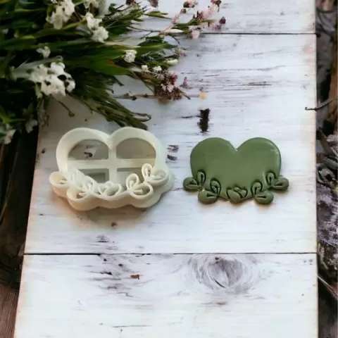 floral heart stl file download polymer clay cutter for jewelry cookie cutter