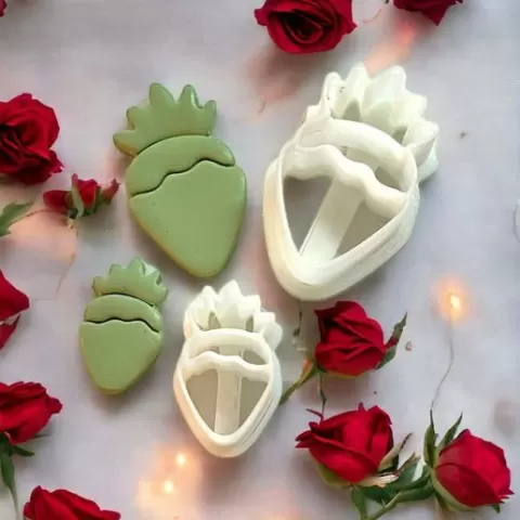 chocolate covered strawberry stl file download polymer clay cutter for jewelry cookie cutter
