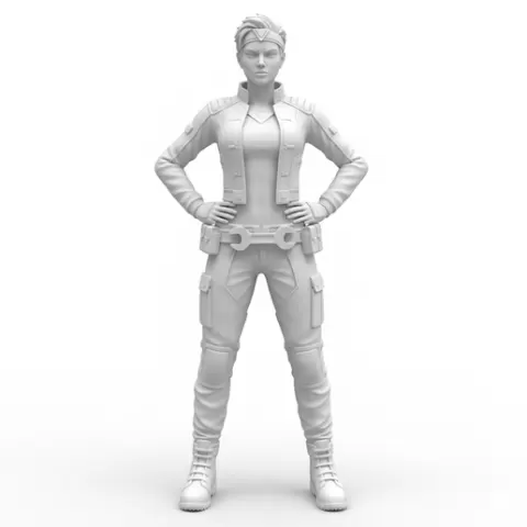 Hands-on-hips confident pose, profession, job, worker, career, occupation, employee, expert, specialist, industry, service, uniform, tools, skills, training, work, professional, figure, figurine, model, collectible