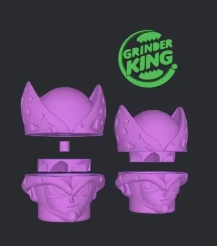 GRINDER CHOPPER GRINDER CELLULA DBZ TURBINE TURBINE CUT-KEYEDGRINDERKING 76X78X88 MM -READY TO PRINT - EASY PRINT- EASY PRINT- FDM SLA