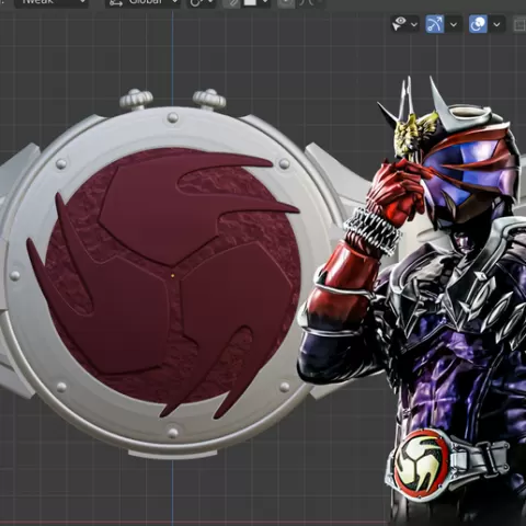 Kamen Rider Hibiki Belt buckle fully wearable cosplay helmet 3D printable STL file