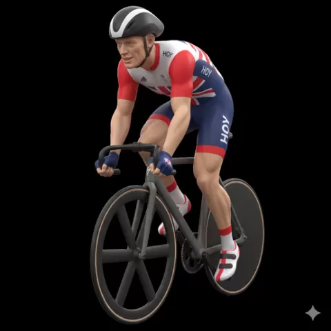 Chris Hoy Olympic athletes, olympic, olympics, athlete, sport, games, champion, medal, gold, silver, bronze, competition, training, performance, elite, fitness, action, dynamic, figurine, stl, collectible
