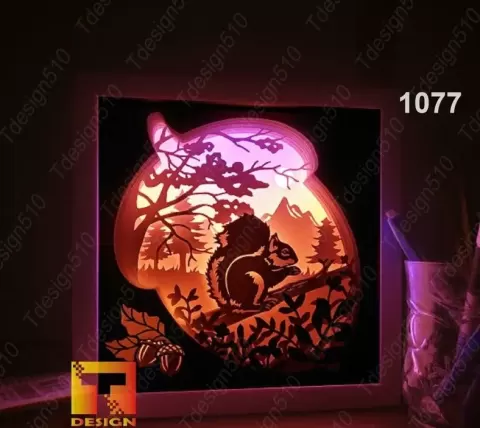 Squirrel shadow box - tecnoculebras
