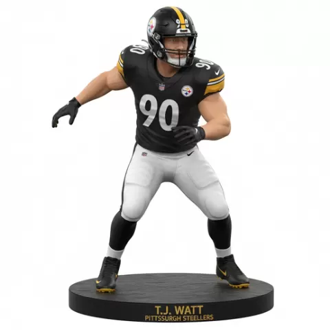 T.J. Watt NFL players, nfl, football, player, athlete, sport, american, touchdown, pass, tackle, quarterback, helmet, pads, field, game, action, dynamic, figurine, model, stl, collectible