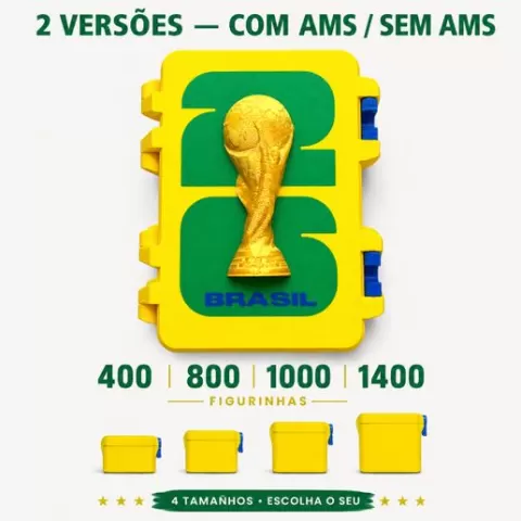Brazil FIFA World Cup 2026 Sticker Figurine Box – Caixa Organizadora de Figurinhas Brasil